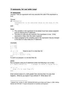 `for` and `while` Loops