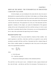 Valuing an Asset with Guaranteed Cash Flows