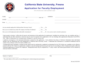 SC1 or Application - California State University, Fresno