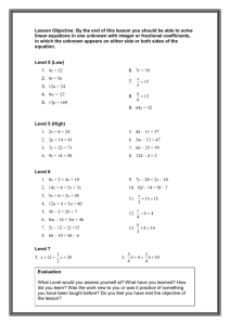 SOLVING LINEAR EQUATIONS