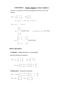 CH1 Matirx Algebra (Linear Algebra)線性代數