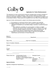 Colby Application for Tuition Reimbursement