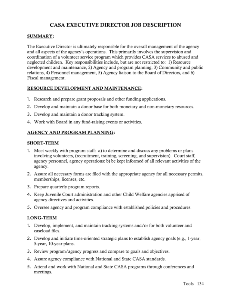 Executive Marketing Director Job Description