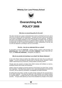 Arts Policy (overarching) - Willerby Carr Lane Primary School