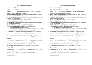 C1 Polynomials Summary