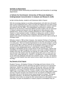 Spotlight on Departments - University of Wisconsin