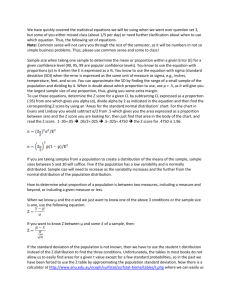 Statistical Equations and when and how to use each (1)