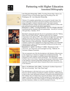 Annotated bibliography - Arts Education Partnership
