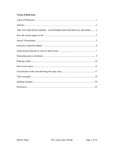 the vector space model- an information retrieval method