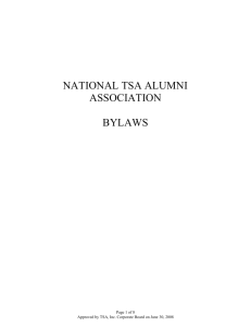 National TSA Alumni Association Bylaws