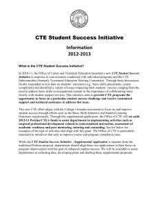 CTE Student Success Initiative