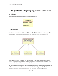 1 UML Notation Conventions