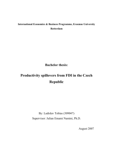 Theory of FDI spillovers - Erasmus University Thesis Repository