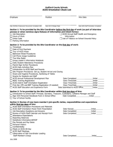 Orientation Checklist - Guilford County Schools