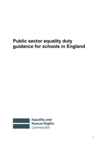 Public sector equality duty guidance for schools in England