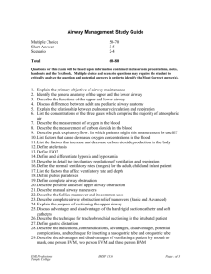 Airway Management Study Guide
