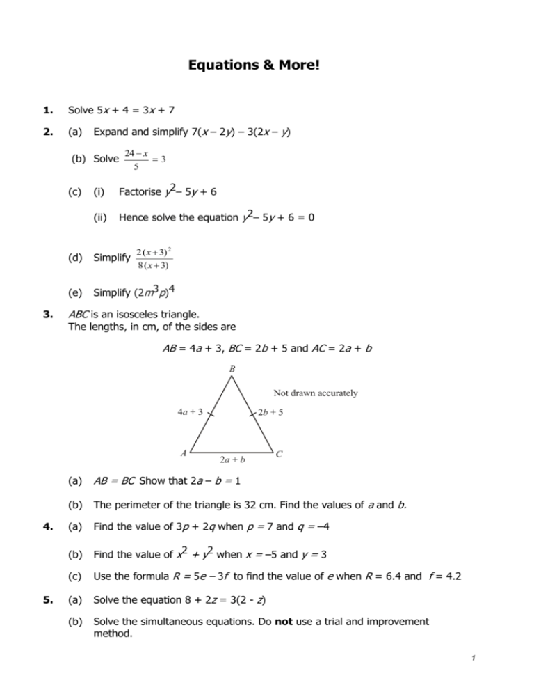 Equations More