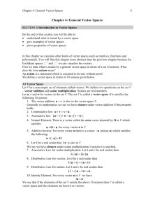 Chapter 4: General Vector Spaces