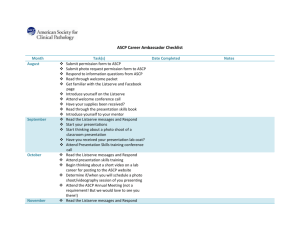 ASCP Career Ambassador Checklist Month Task(s) Date Completed