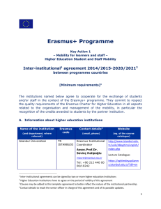 Erasmus+ Programme Key Action 1 – Mobility for learners and staff