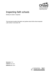 Inspecting faith schools - Digital Education Resource Archive (DERA)