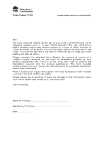letter to parents incorporating a request form