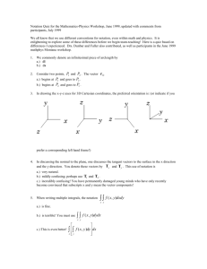 Notation Quiz for the Mathematics