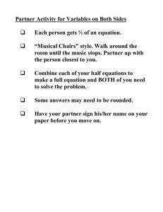 Solving Equations 2 Practice Activity