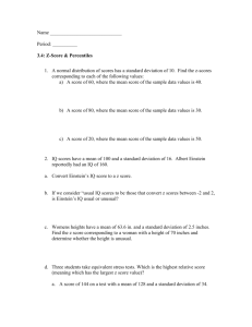 Z-Score Practice Worksheet - Doral Academy Preparatory
