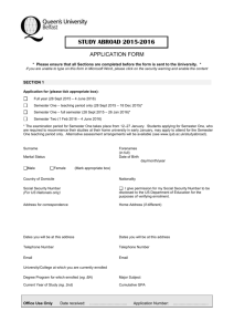 Study Abroad Application Form