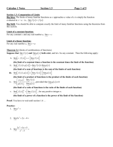 Lecture Notes for Section 1.3