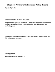 Give reasons for all steps in a proof