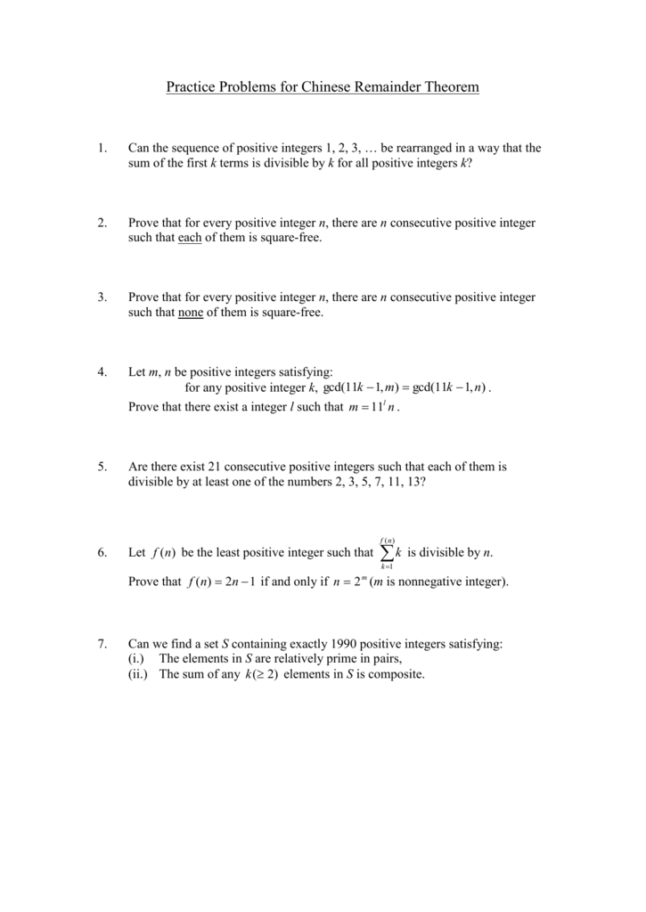 practice-problems-for-chinese-remainder-theorem