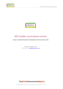 KS3 maths curriculum comparison