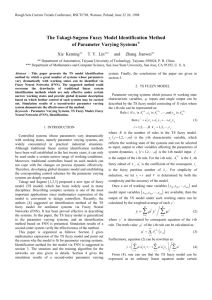 A Takagi-Sugeno Model Identification Method of Parameter varying