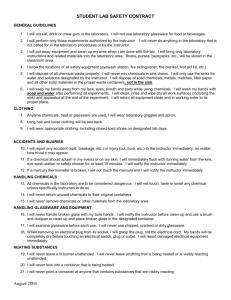 STUDENT LAB SAFETY CONTRACT