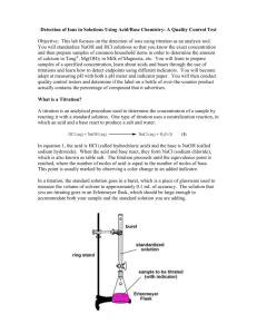 Standardizing a Sodium Hydroxide (NaOH) Solution