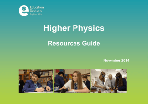 Physics Resource Guide Higher