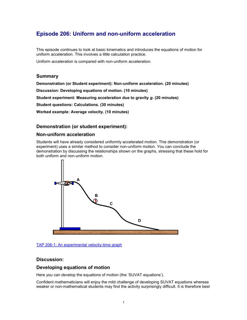 non example of acceleration