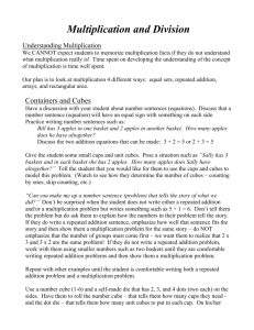 Multiplication and division - Kentucky Center for Mathematics