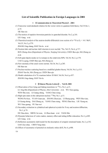 List of Scientific Publication in Foreign Languages in