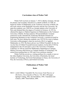 Publications of Walter Noll - Department of Mathematical Sciences