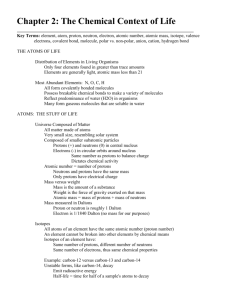 Chapter 2 Extended Lecture Outline