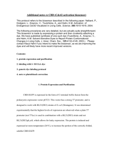 Protein Expression and Purification