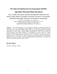The Solar Occultation For Ice Experiment