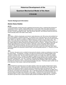 Quantum Mechanical Model of the Atom C12-2-04