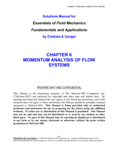 momentum analysis of flow systems