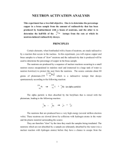 NEUTRON ACTIVATION ANALYSIS