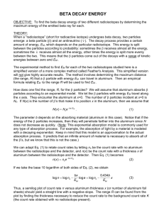 BETA DECAY ENERGY