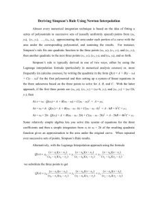 Deriving Simpson`s Rule Using Newton Interpolation